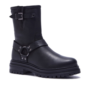 Carl Scarpa Molize Black Leather Ankle Boots